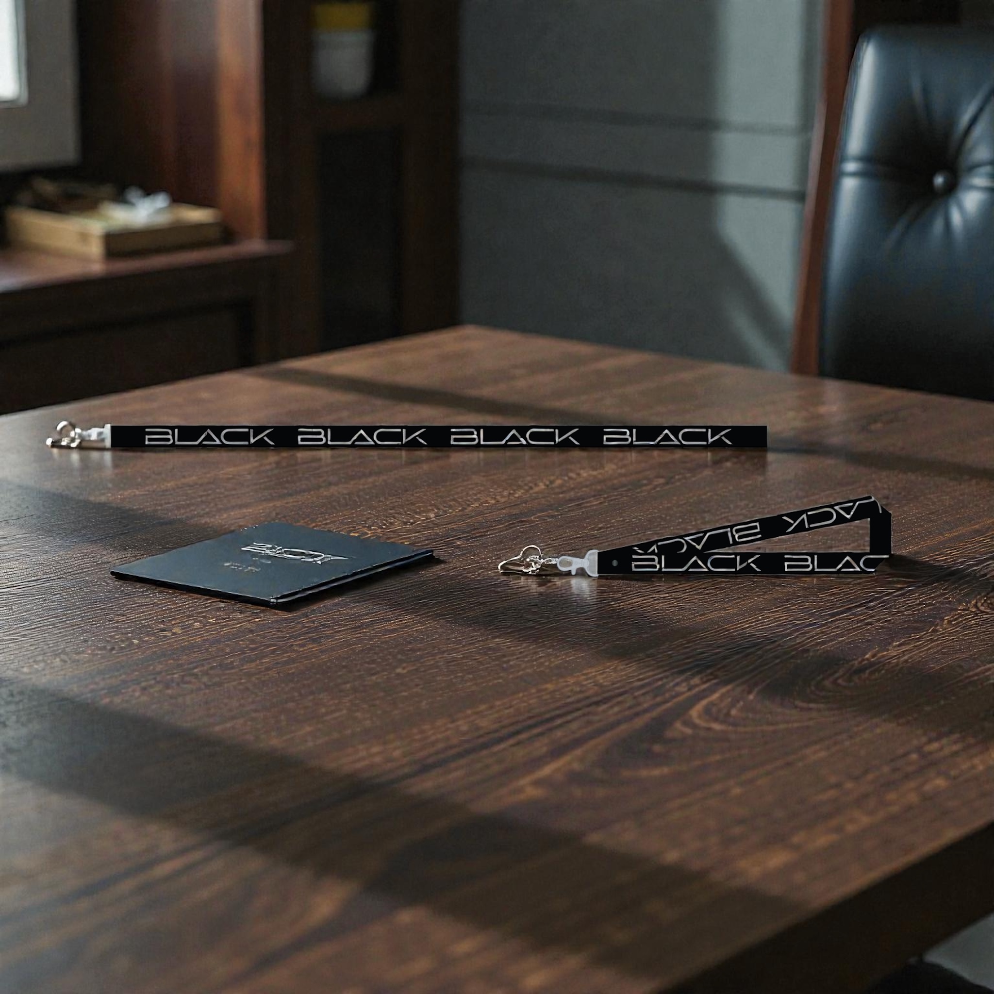 Black Lanyard Schlüsselanhänger 38cm