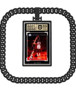 Black 3D Slab Chain Halskette